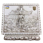 Гипсовый сувенир "Марка русский военный корабль"