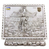 Декоративный сувенир из гипса "Марка русский военный корабль"