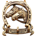 Ключница из бронзы «Две лошади»