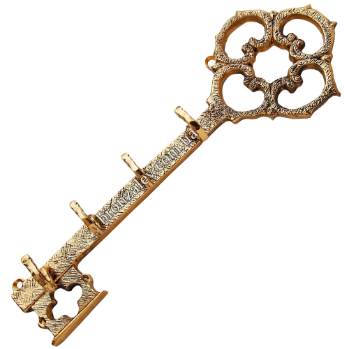 Ключница настенная из бронзы — «Золотой ключ» 