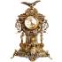 Бронзовый набор для декора каминной полки. Каминные часы «Ампир» с канделябрами для 6 свечей «Грация»
