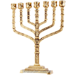 Бронзовый подсвечник на 7 свечей «Менора иерусалимская»