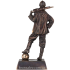 Бронзовая статуэтка - Шахтер с футбольным мячом.