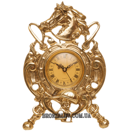 Часы настольные из бронзы — «Конь» 