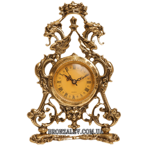 Настольные часы из бронзы — «Корона»